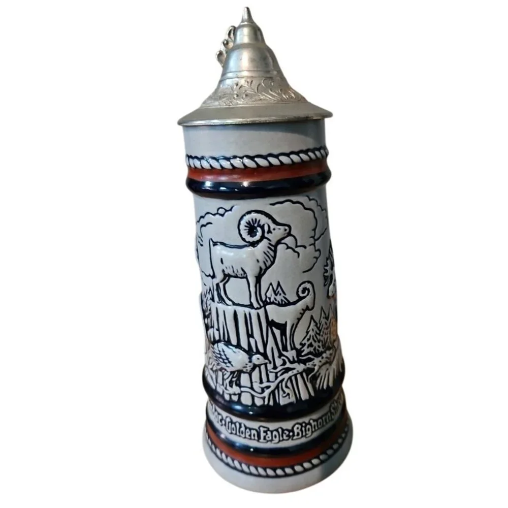 Beer Stein Avon Collectible Ceramic & Pewter‎ Lidded